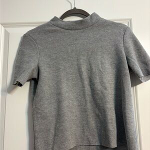 Zara Gray Short Sleeve Top